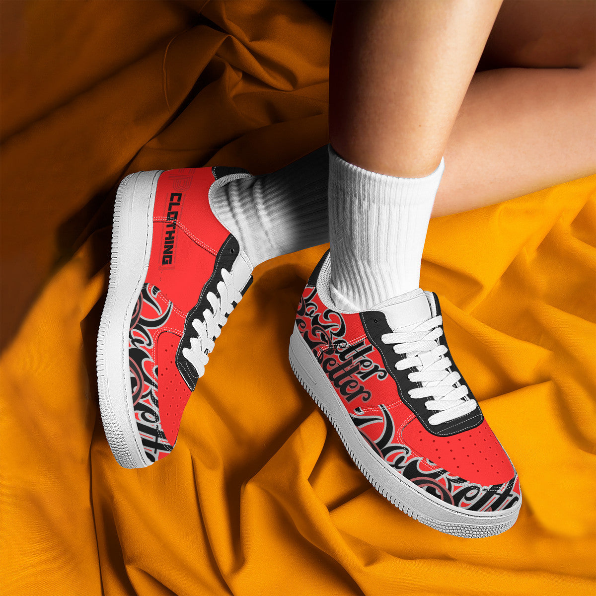 Red DB3 Low Top Sneakers - Elevate Your Style and Make a Statement