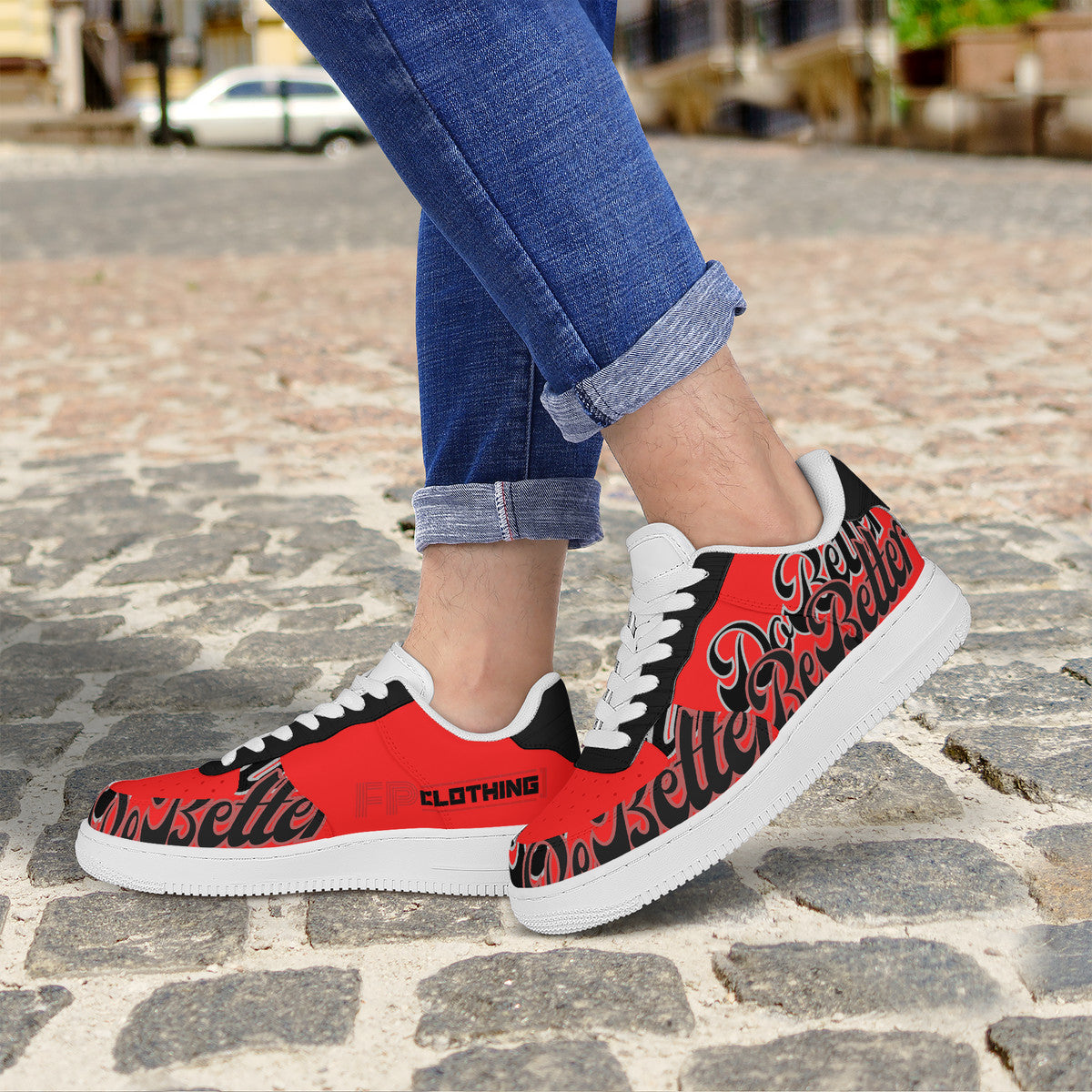 Red DB3 Low Top Sneakers - Elevate Your Style and Make a Statement
