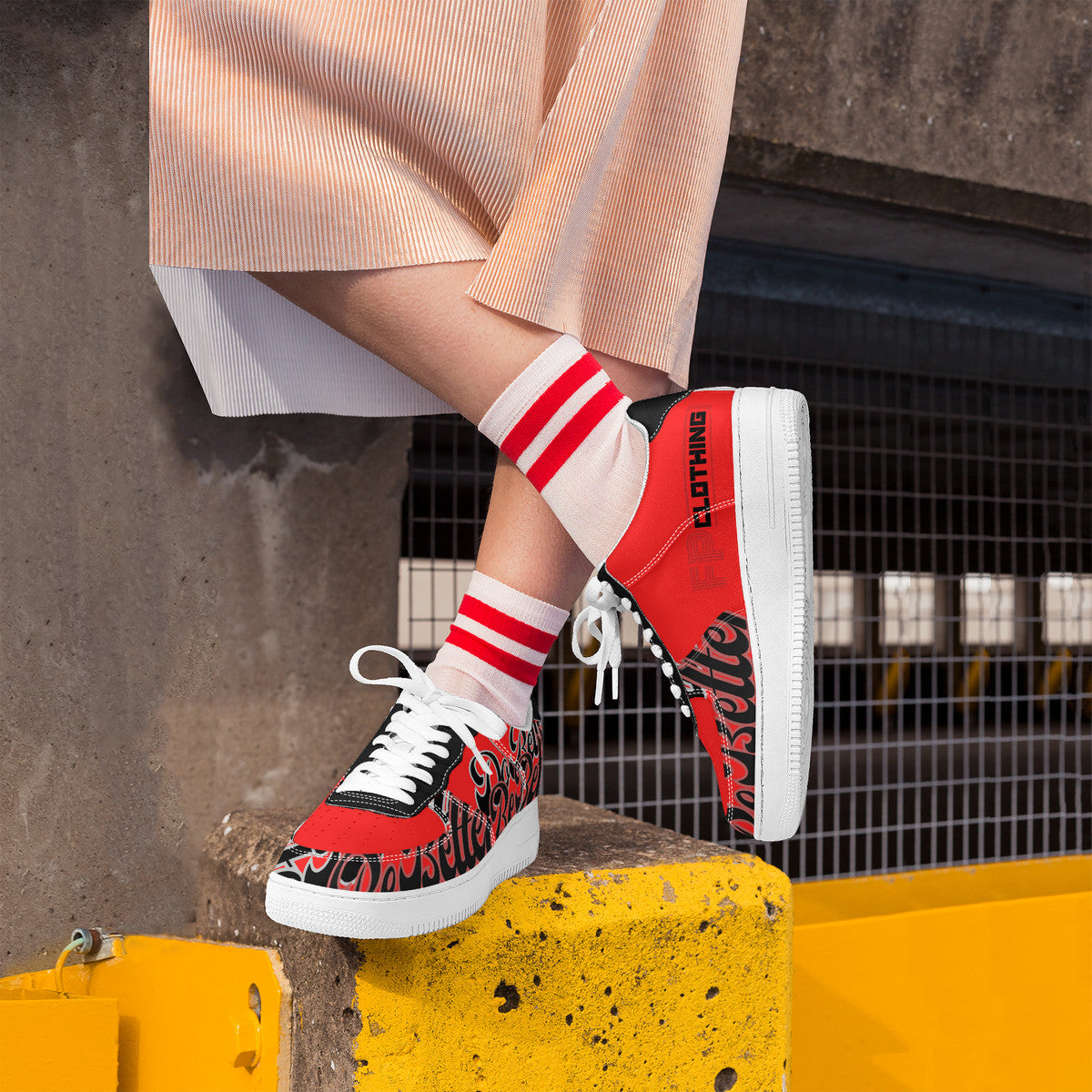 Red DB3 Low Top Sneakers - Elevate Your Style and Make a Statement