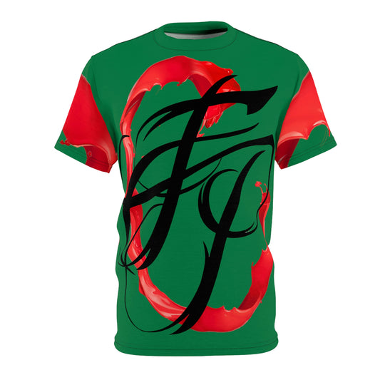 Red on Green Fresh Paint Tee