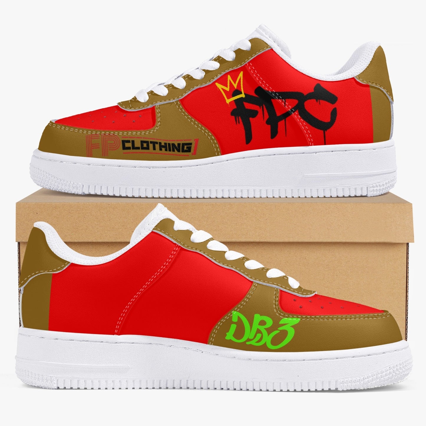 FPC/DB3 Low-Top Leather 2-Tone Sneakers