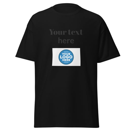 Create Your Own - Text over centered logo - Classic tee Gildan 5000