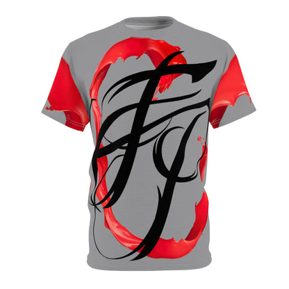 Red on Gray Fresh Paint Tee