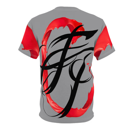 Red on Gray Fresh Paint Tee