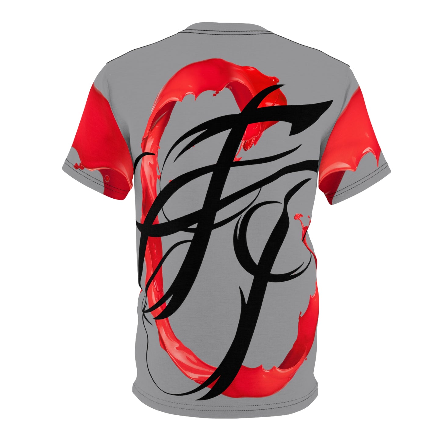 Red on Gray Fresh Paint Tee