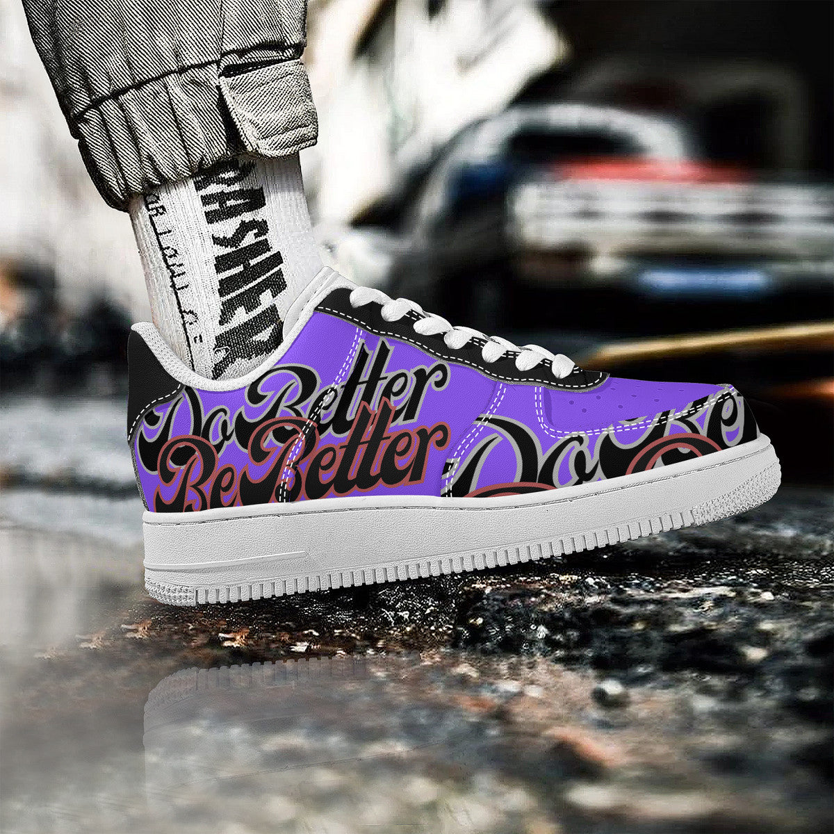 Purple DB3 Low Top Sneakers - Elevate Your Style and Make a Statement