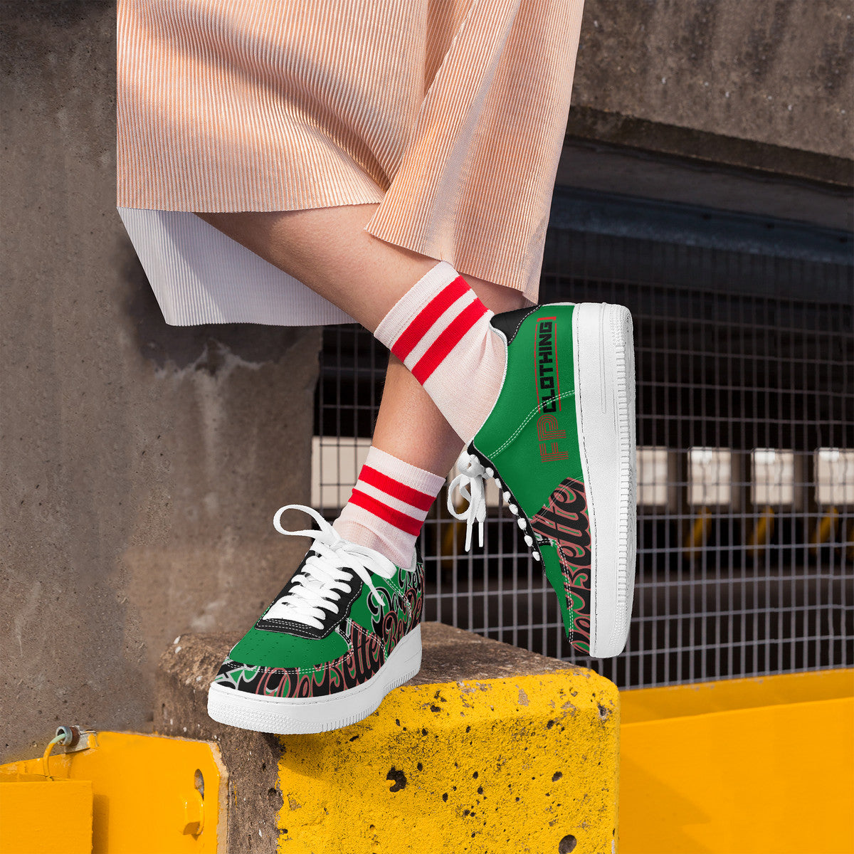 Green DB3 Low Top Sneakers - Elevate Your Style and Make a Statement