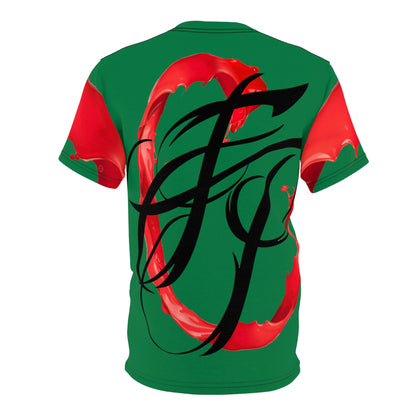 Red on Green Fresh Paint Tee