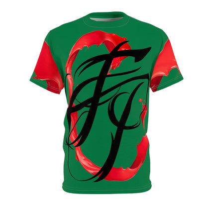 Red on Green Fresh Paint Tee