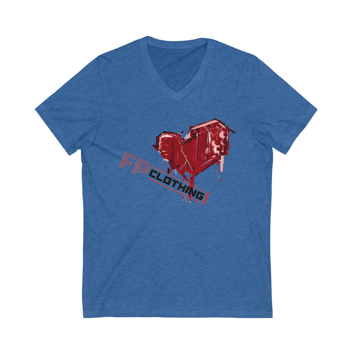 Ladies' Broken Heart V-Neck Tee (Various Colors)