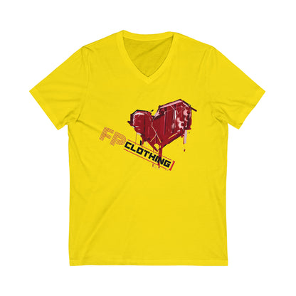 Ladies' Broken Heart V-Neck Tee (Various Colors)