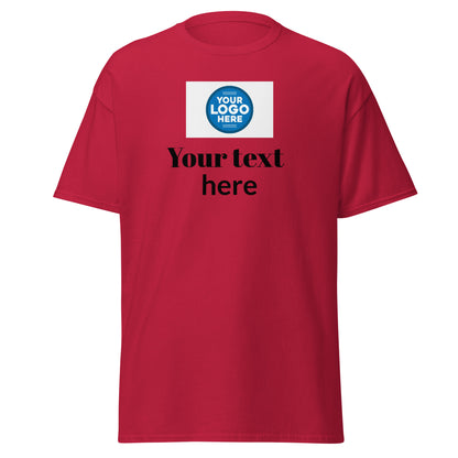 Create Your Own DTG - Text below centered logo - Classic tee Gildan 5000